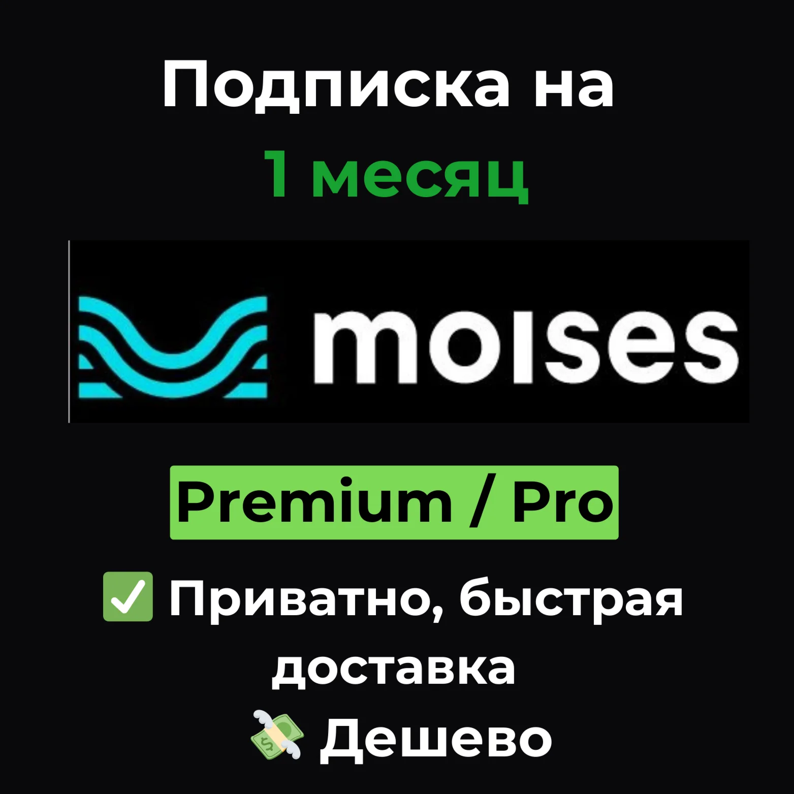 Подписка Moises AI | Premium/Pro 1 месяц