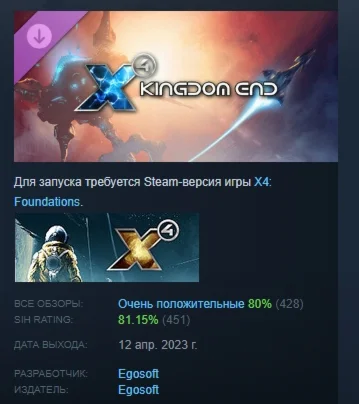 X4: Kingdom End АВТОДОСТАВКА DLC STEAM РОССИЯ
