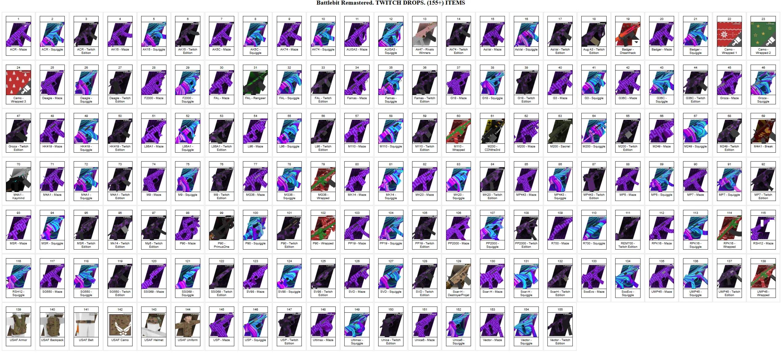 🔥BATTLEBIT REMASTERED✦TWITCH DROPS✦155 SKINS + GIFT 🎁