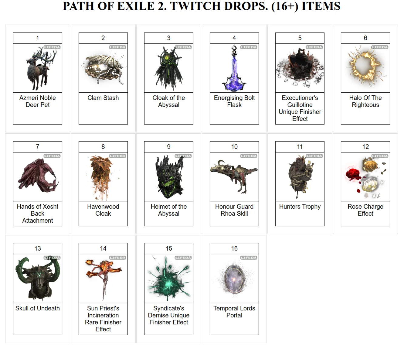 Path of Exile 2【TWITCH DROPS】СКИНЫ |16+ ПРЕДМЕТОВ |GIFT