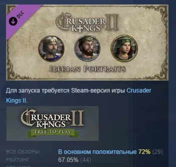 Crusader Kings II: Iberian Portraits DLC STEAM РОССИЯ