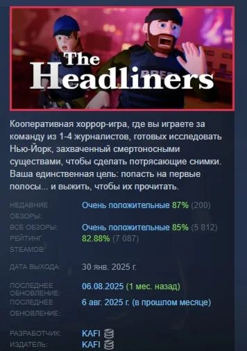 The Headliners АВТОДОСТАВКА STEAM РОССИЯ