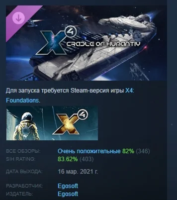 X4: Cradle of Humanity DLC STEAM GIFT РОССИЯ