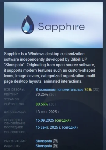Sapphire АВТОДОСТАВКА STEAM РОССИЯ