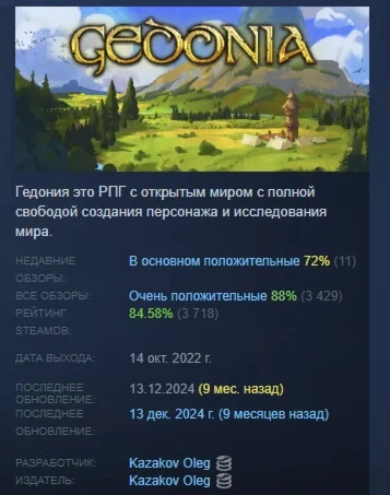 Gedonia АВТОДОСТАВКА STEAM GIFT РОССИЯ