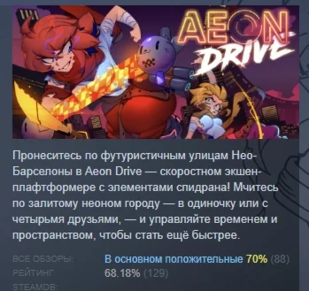 Aeon Drive АВТОДОСТАВКА STEAM GIFT РОССИЯ