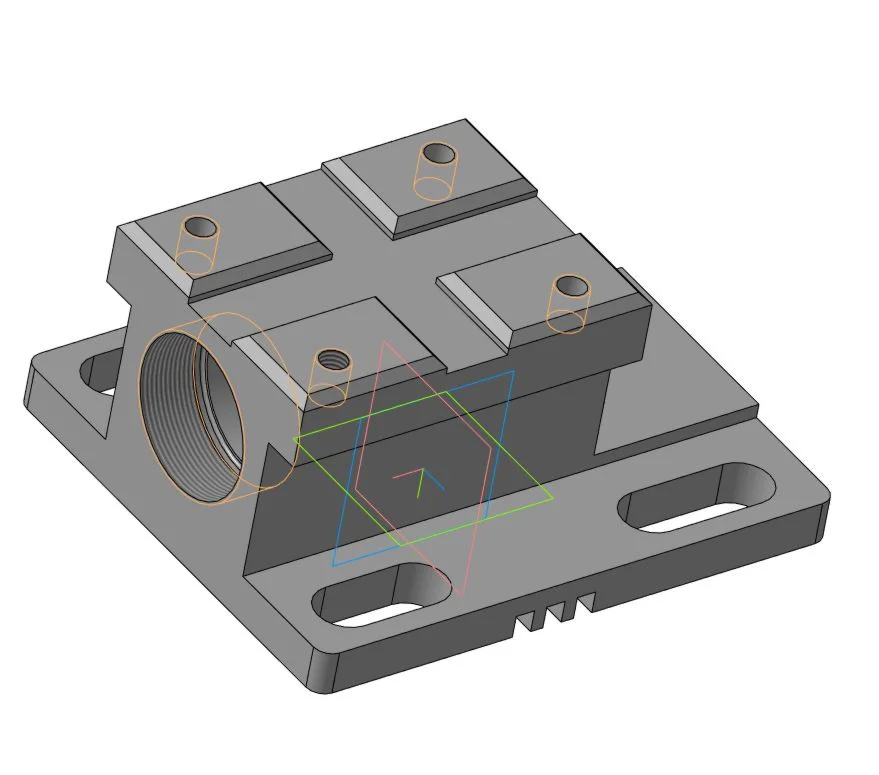 МЧ00.04.00.004 корпус 3D модель в компасе