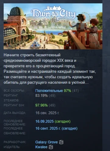 Town To City АВТОДОСТАВКА STEAM РОССИЯ