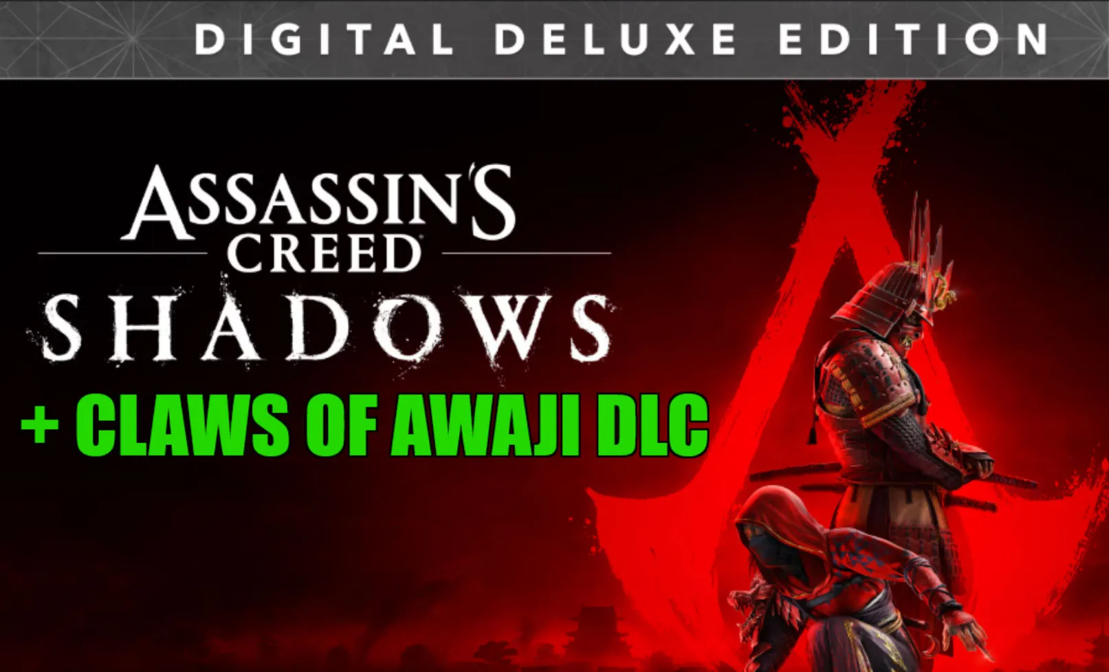 ASSASSINS CREED SHADOWS・DELUXE + CLAWS OF AWAJI・90 Дней