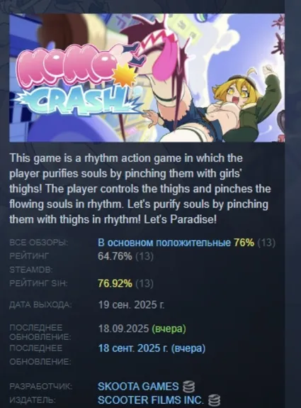MOMO Crash АВТОДОСТАВКА STEAM РОССИЯ