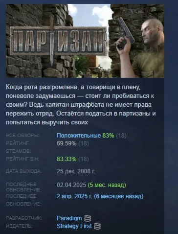 Партизан АВТОДОСТАВКА STEAM РОССИЯ