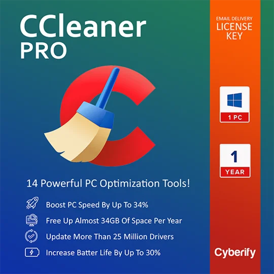 CCleaner Professional 2025 – ключ Windows на 1 год