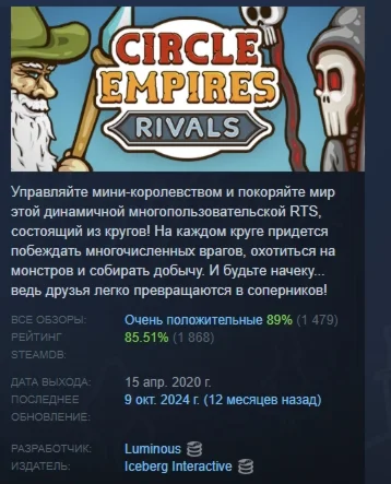 Circle Empires Rivals АВТОДОСТАВКА STEAM GIFT РОССИЯ
