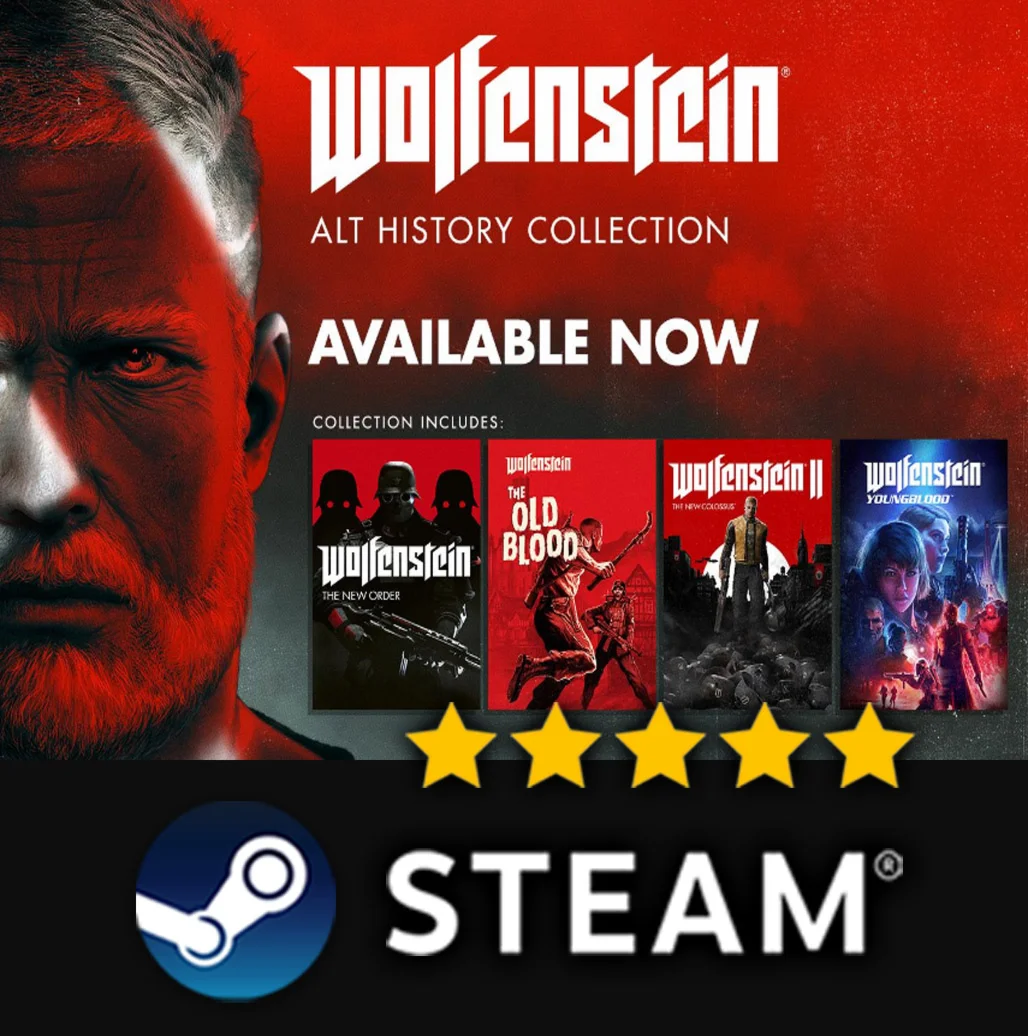 WOLFENSTEIN・ВСЕ ЧАСТИ・ПОЛНАЯ КОЛЛЕКЦИЯ・STEAM АККАУНТ・
