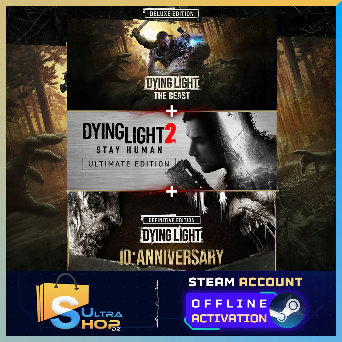 Dying Light The Beast Deluxe Edition + DL2 + DL1 STEAM