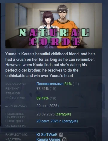 NATURAL CORDE АВТОДОСТАВКА STEAM РОССИЯ