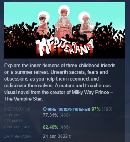 Mediterranea Inferno АВТОДОСТАВКА STEAM GIFT РОССИЯ