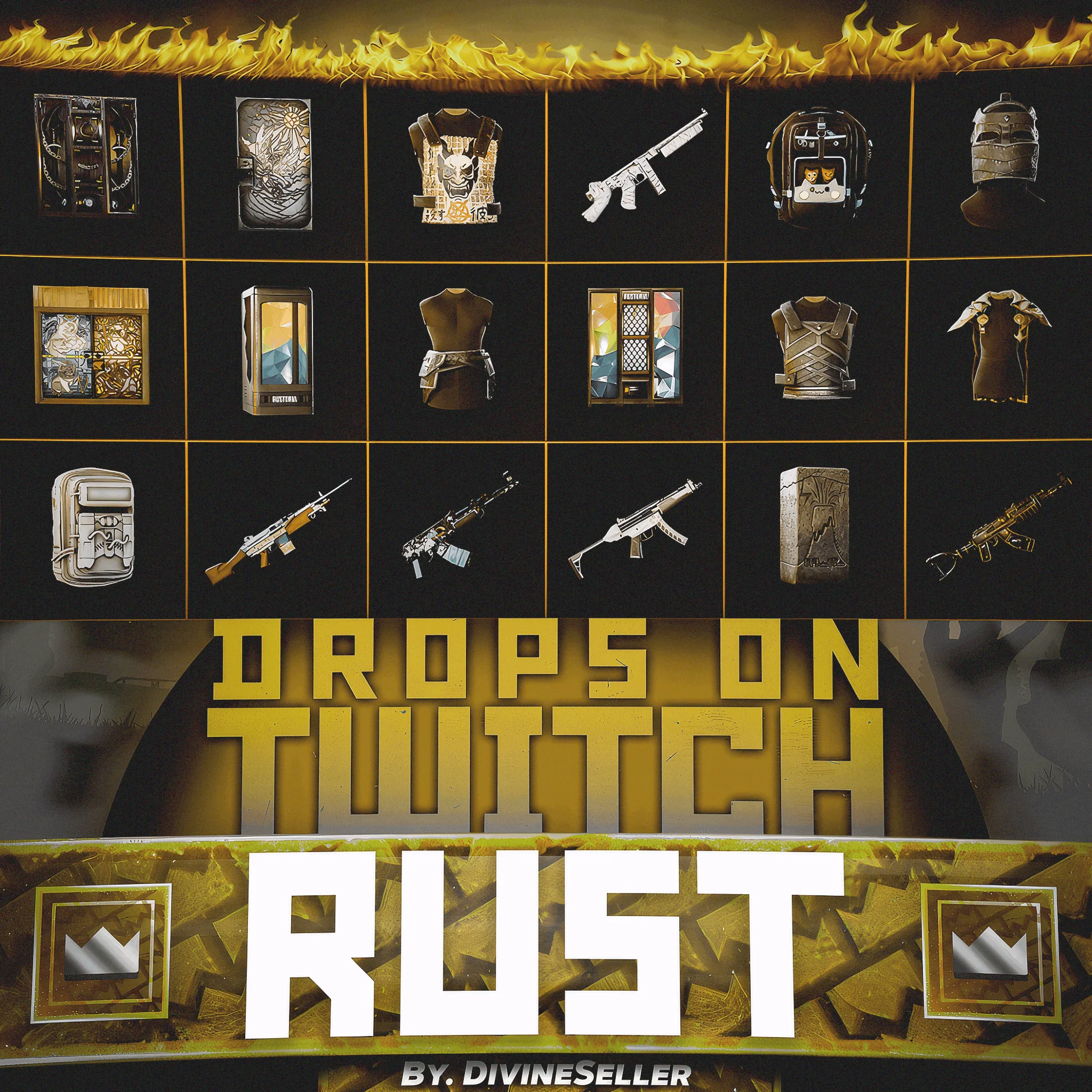 RUST ПРЕДМЕТЫ | ТВИЧ ДРОПС | РАУНД 43 | 21 СКИНОВ