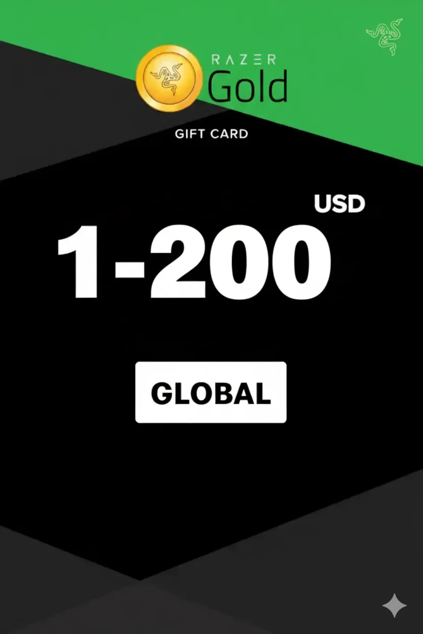 Подарочная карта Razer Gold на 1–300$