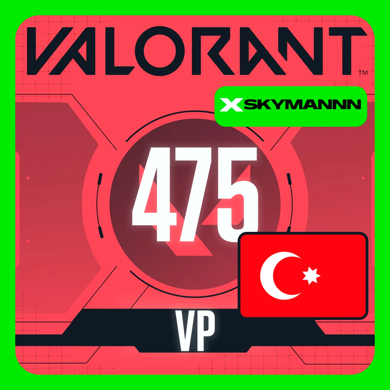 ВАЛОРАНТ 475 VP Valorant Point ТУРЦИЯ МОМЕНТАЛЬНО