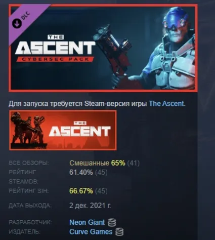 The Ascent - CyberSec Pack DLC STEAM GIFT РОССИЯ