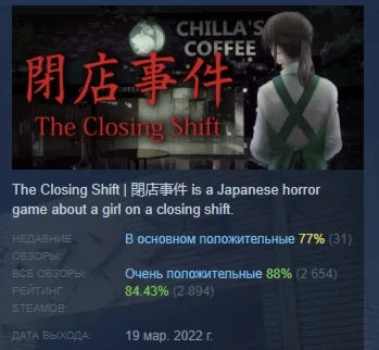 [Chilla's Art] The Closing Shift | 閉店事件 STEAM РОССИЯ