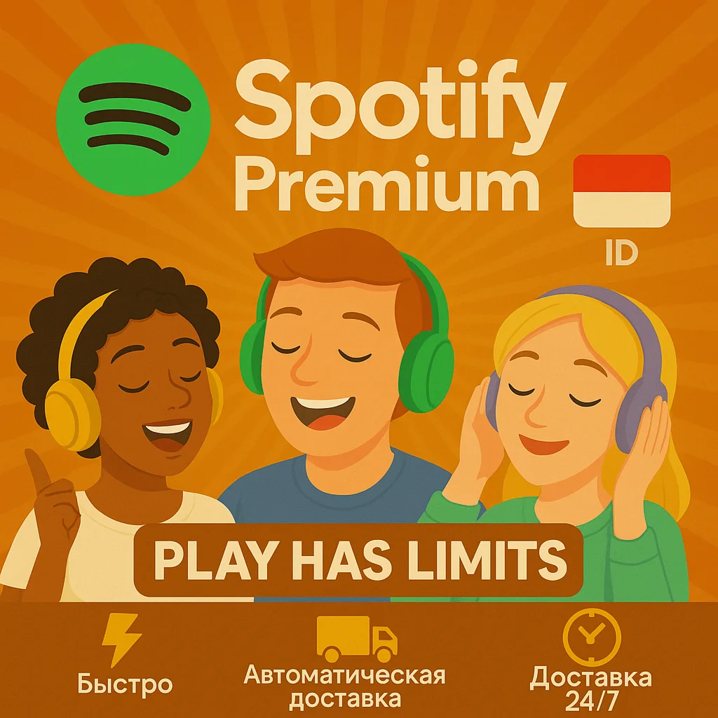 Spotify Premium - 1/3/6 месяцев подписки | ID