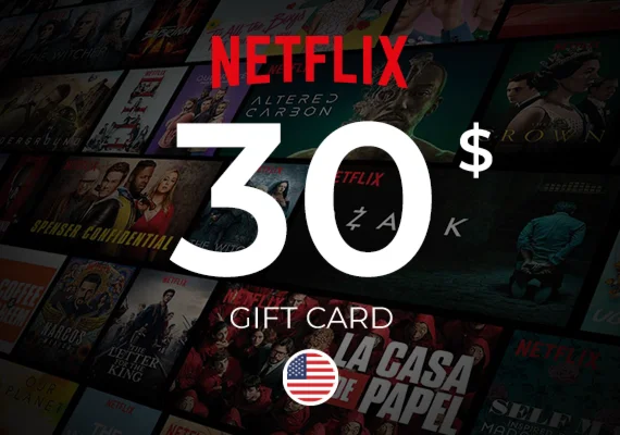 Подарочная карта Netflix – 30 долларов США (США)