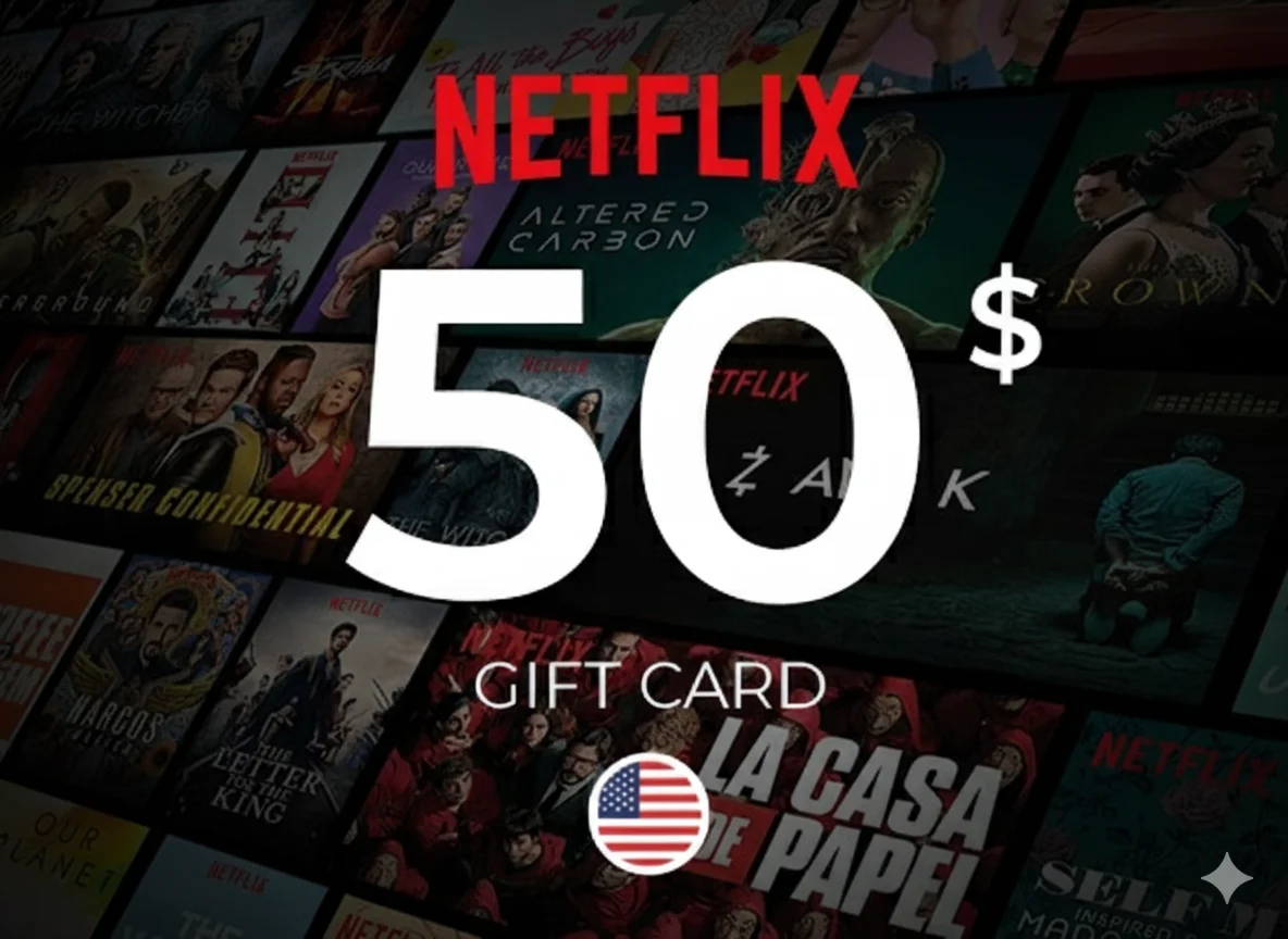 Подарочная карта Netflix – 50 долларов США (США)