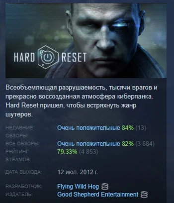 Hard Reset Extended edition АВТОДОСТАВКА STEAM РОССИЯ