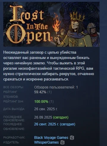 Lost In The Open АВТОДОСТАВКА STEAM РОССИЯ