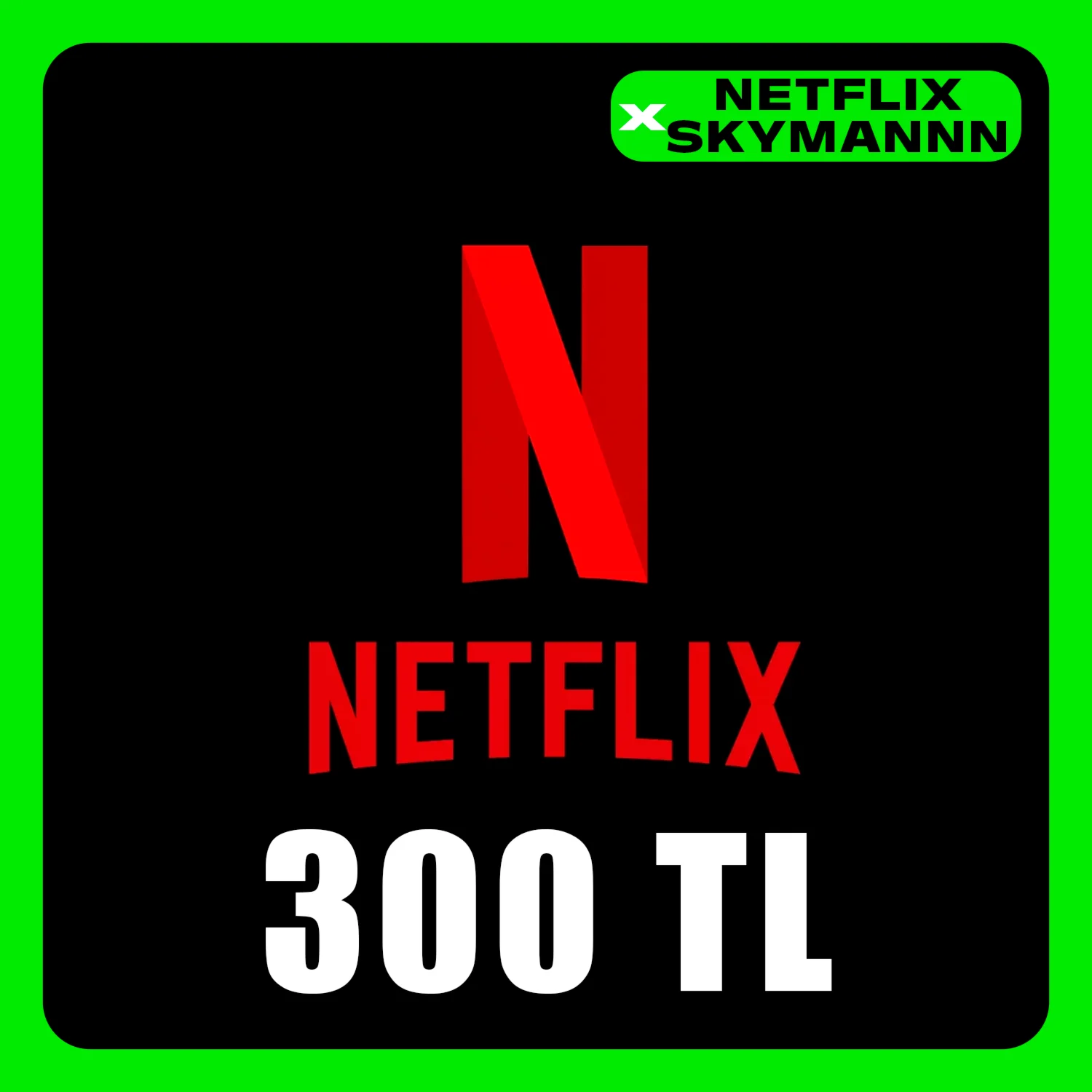 АВТО Карта пополнения Netflix 300 TL ТУРЦИЯ