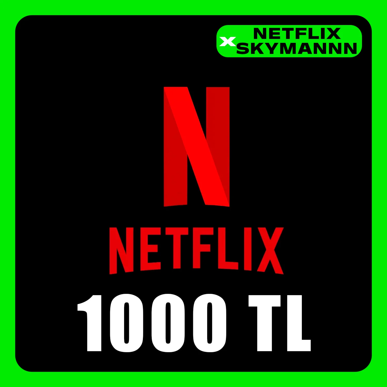АВТО Карта пополнения Netflix 1000 TL ТУРЦИЯ