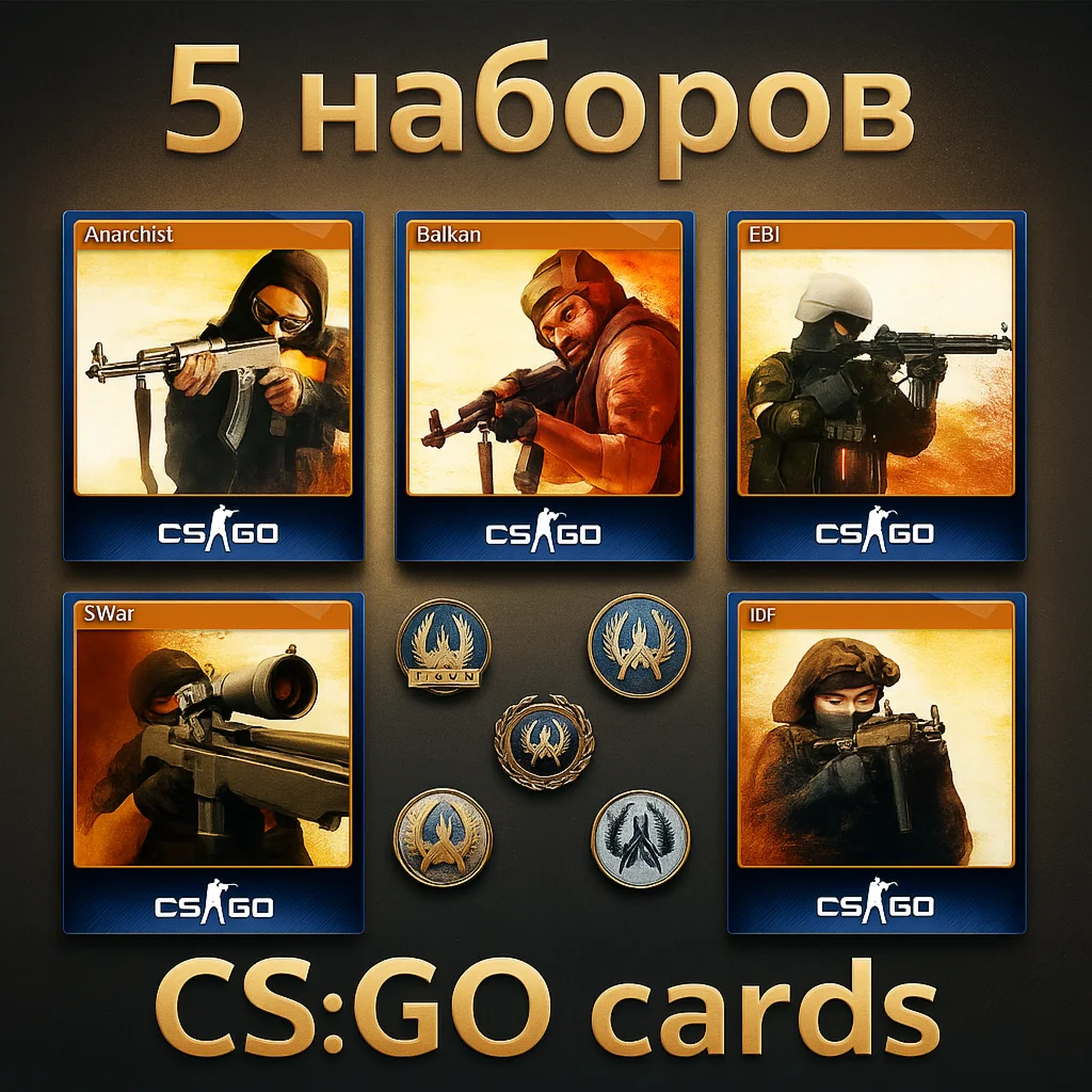 5 Наборов карточек Counter-Strike 2 (CS:GO)