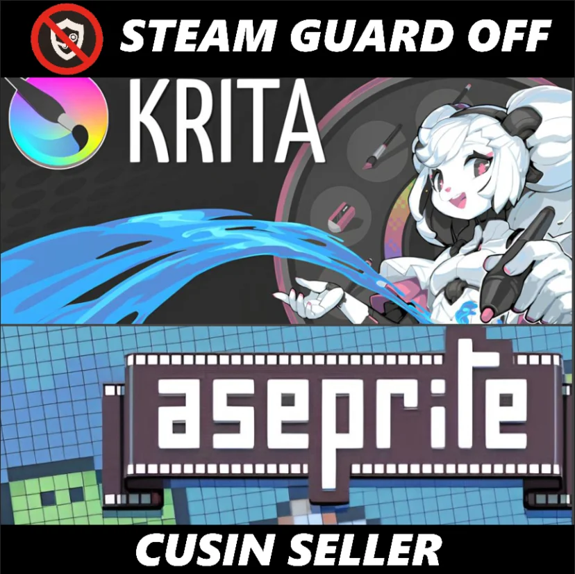  Общий аккаунт Aseprite + Krita | Без Steam Guard