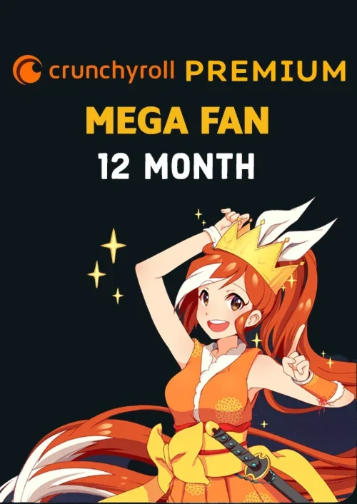🔥 Crunchyroll Mega Fan 12 Months Global – Premium