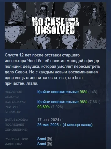 No Case Should Remain Unsolved STEAM GIFT РОССИЯ