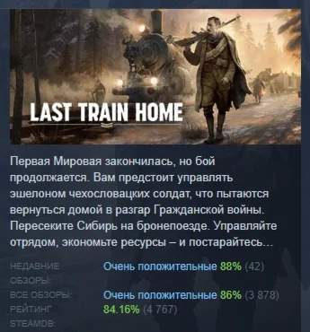 Last Train Home АВТОДОСТАВКА STEAM GIFT РОССИЯ
