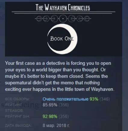 Wayhaven Chronicles: Book One АВТОДОСТАВКА STEAM РОССИЯ