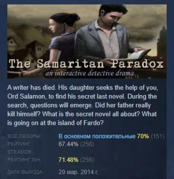 The Samaritan Paradox АВТОДОСТАВКА STEAM РОССИЯ
