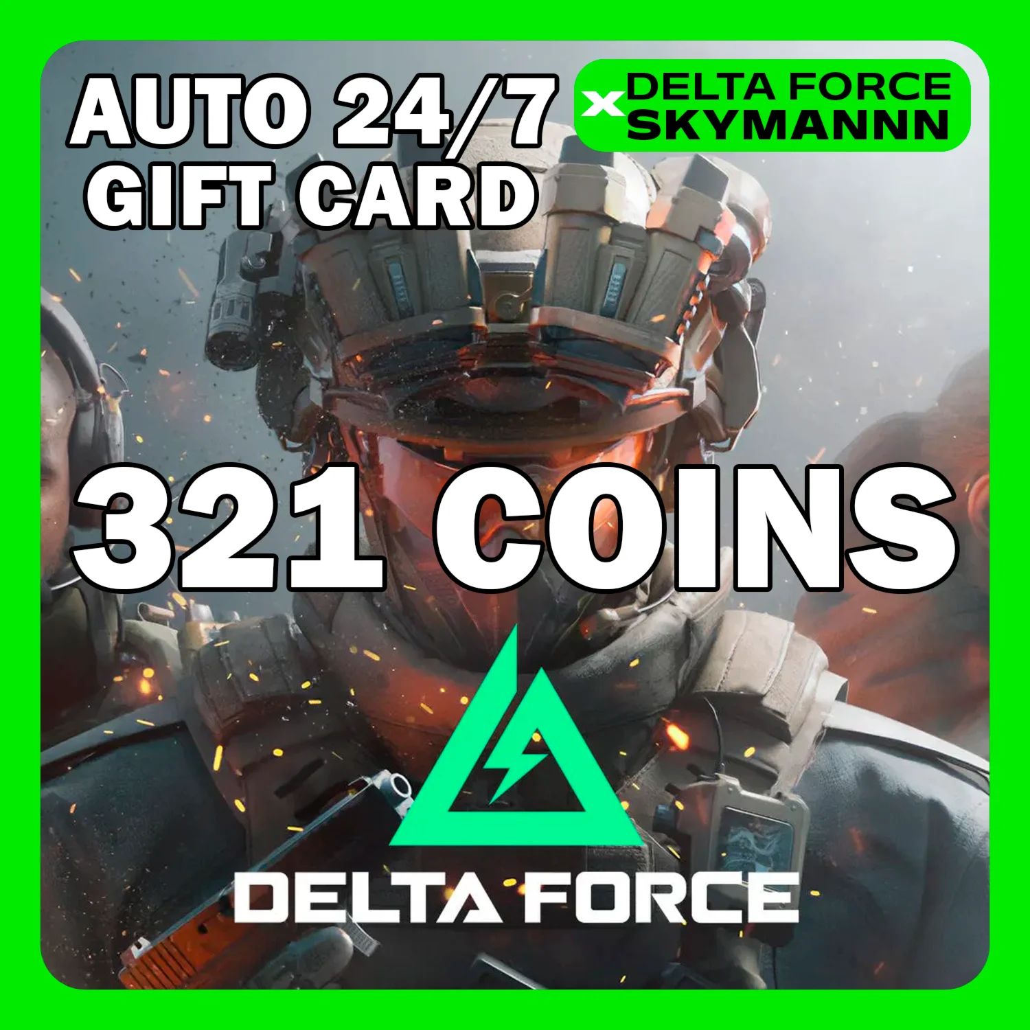 АВТО КАРТА ПОПОЛНЕНИЯ 321 DELTA COINS DELTA FORCE 24/7