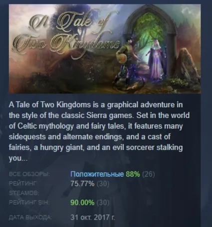 A Tale of Two Kingdoms АВТОДОСТАВКА STEAM GIFT РОССИЯ