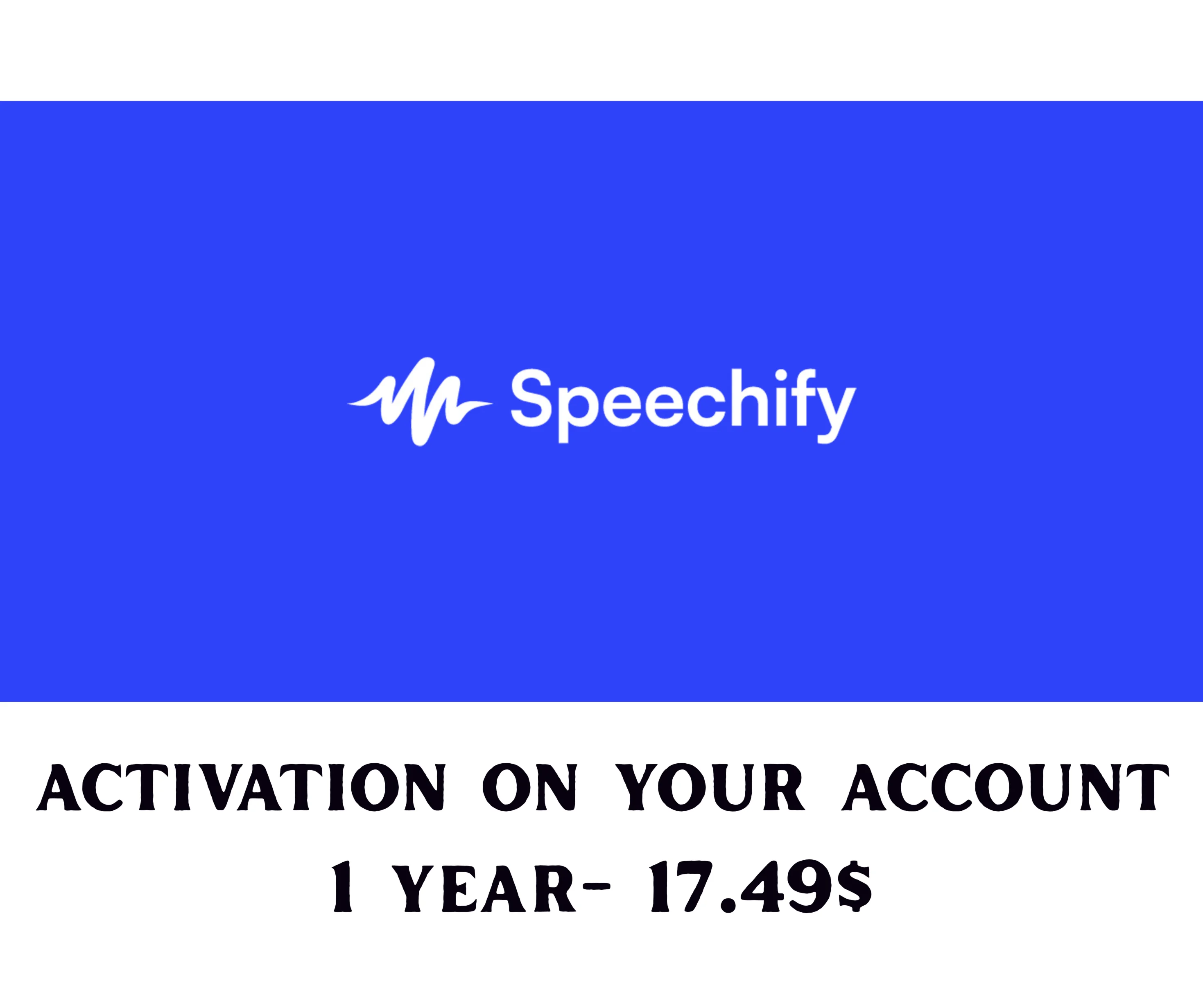 Speechify Premium — 1 год — на вашу почту