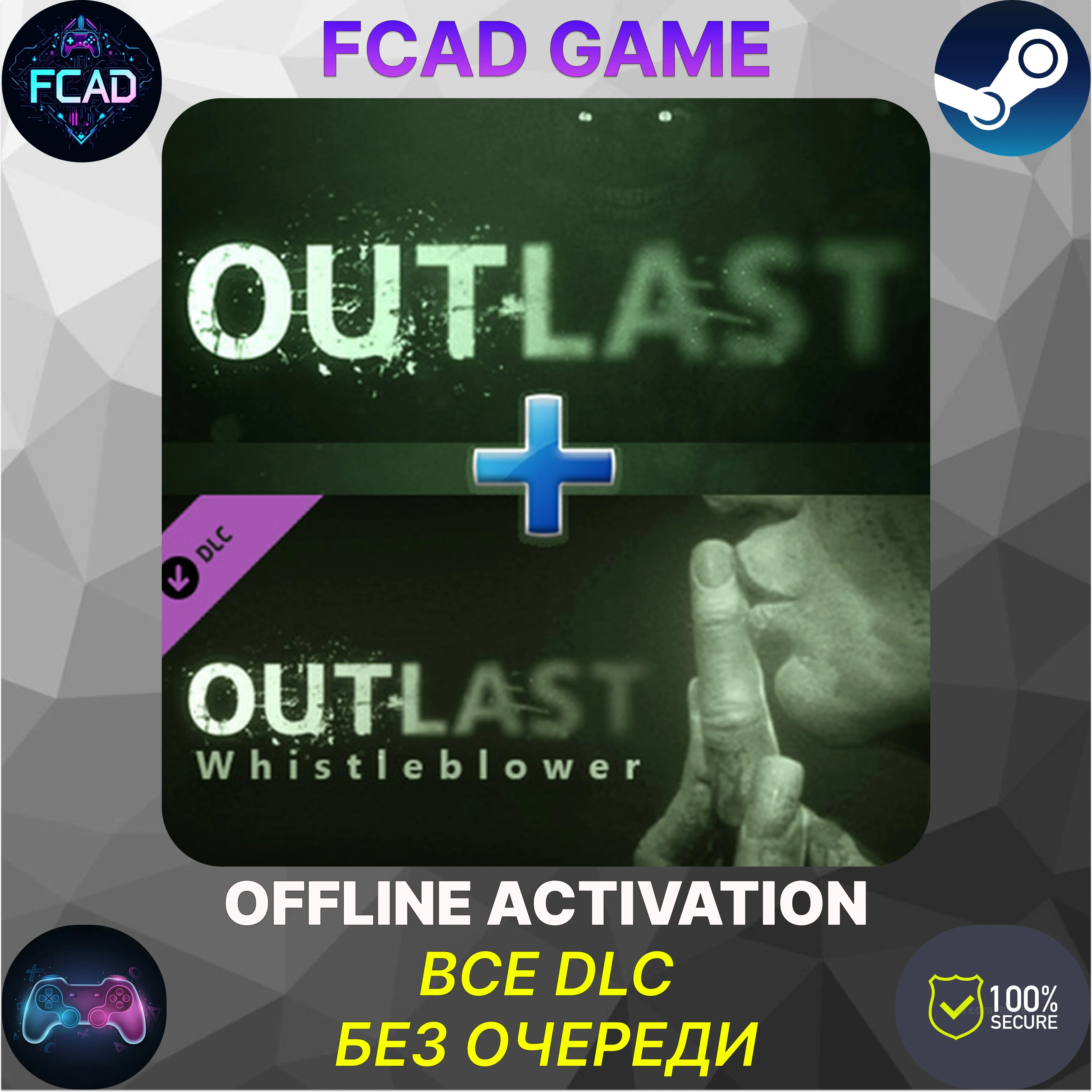 Outlast + Whistleblower DLC | STEAM | BCE DLC