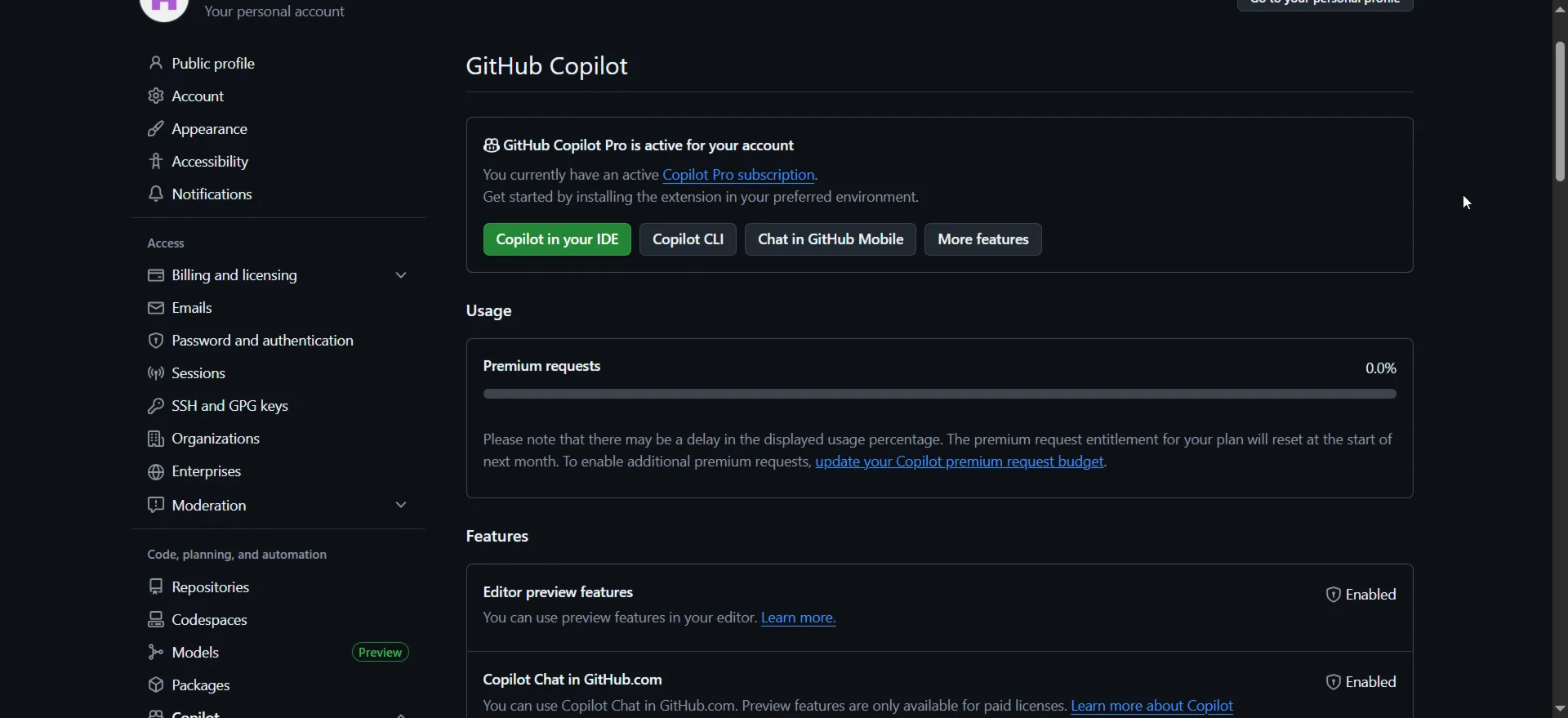 ⭐️Github Copilot Pro Личный аккаунт на 1 месяц