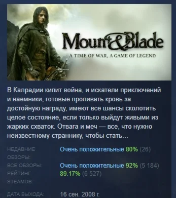 Mount and Blade АВТОДОСТАВКА STEAM РОССИЯ