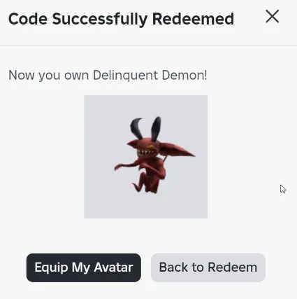 🌸 Roblox КЛЮЧ 🔑 🌸 ⭐ ️Delinquent Demon ⭐ ️