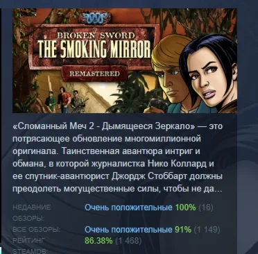 Сломанный Меч 2 Дымящееся Зеркало Расширенное издание