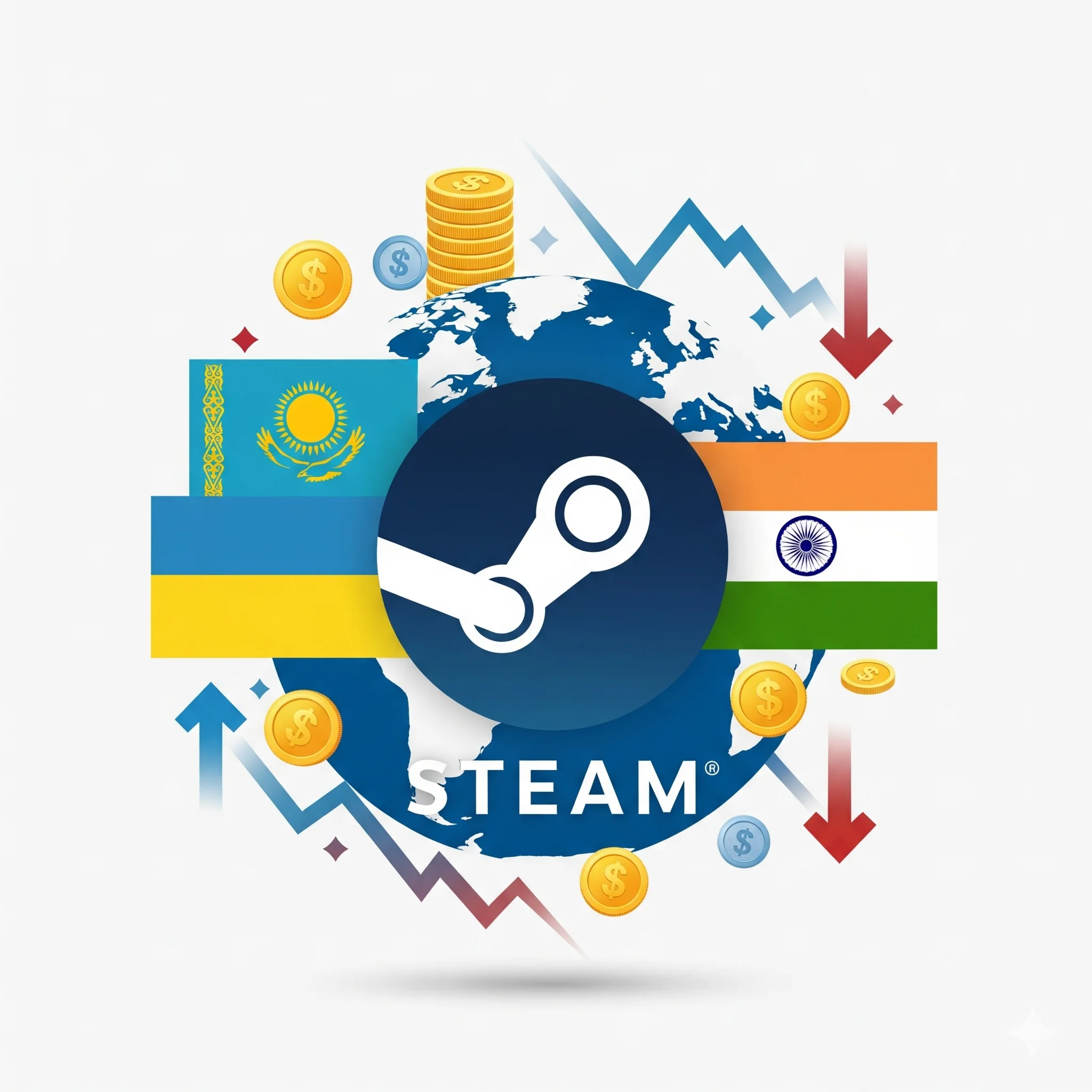 Изменить регион STEAM Казахстан/Украина/Индия (STEAM)