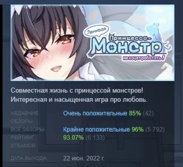 Ленивая принцесса-монстр не хочет работать STEAM РОССИЯ